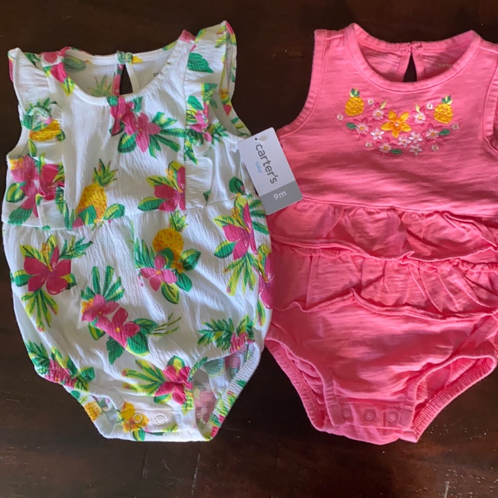 Two Carter’s bubble onesies